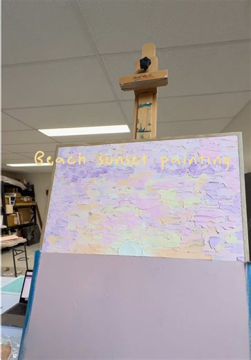 Creating a Textured Sunset Beach Painting