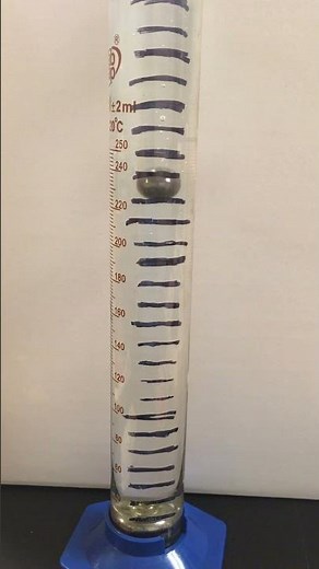 Ball drop through viscous fluid - Measure Drag experiment #shorts #physics #science #ball #balldrop