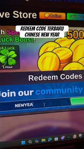 Redeem Code Terbaru Chinese New Year fish it! #shorts #roblox #redeemcode