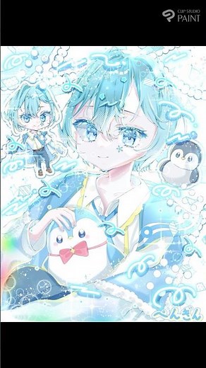 初めての男の子イラストメイキングイラスト100枚チャレンジ( •̀ •́ )୨⚑︎゛8枚目