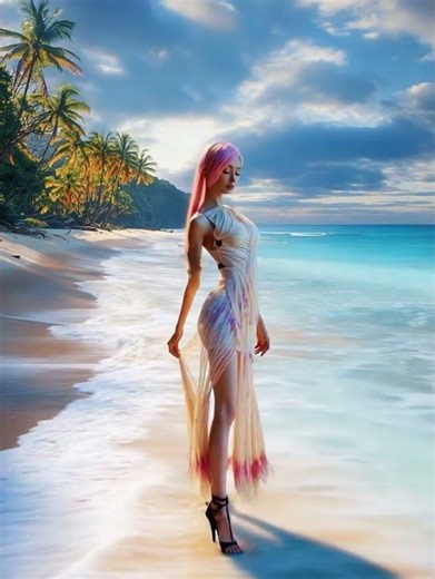 Fashion show at the tropical beach #tropicalbeach #fashoinshow #fashionweek #fashonmodel #cutegirl