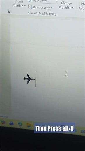 Flight Symbol in Ms Word Using Keyboard Shortcut Key #mswordtricks#trendingreels #shortreels #shorts
