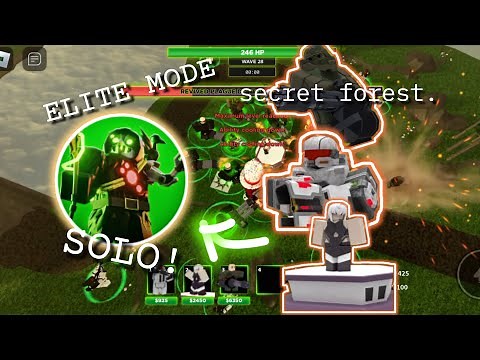 Tower Defense X | SOLO ELITE MODE in Normal MAP! (Secret Forest) | Roblox