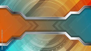 Technology abstract motion design with gear shape and arrows. Seamless loop. Video animation Ultra HD 4K 3840x2160 Stock Video