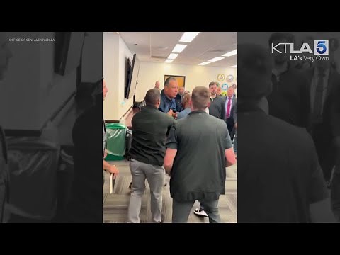 FULL VIDEO: U.S. Sen. Alex Padilla forcefully removed from Noem news conference, handcuffed