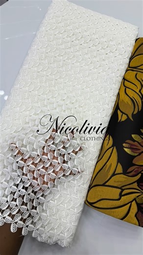 NICOLIVIA CLOTHINGS | EXQUISITE FABRICS | FABRIC STORE on Instagram: "Beautiful Cord Guipure Lace Perfect gift for your loved ones this season Perfect for new year thanksgiving Soft and body friendly CLR: Off-white Price: ₦140,000/5y Now available in store Send a DM to shop @nicoliviaclothings"