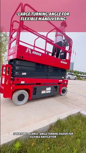 Demonstrating the Electric Scissor Lift: 10M Working Height in Action #liftingplatforms #automobile