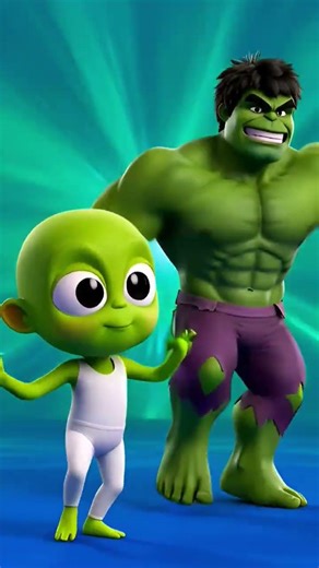 Green Alien & Hulk Dancing on Groovy Beat 👽💚🔥 | #Shorts