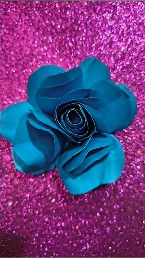 "Easy Blue Paper Flower | DIY Craft for Decoration 🌸🖐️"