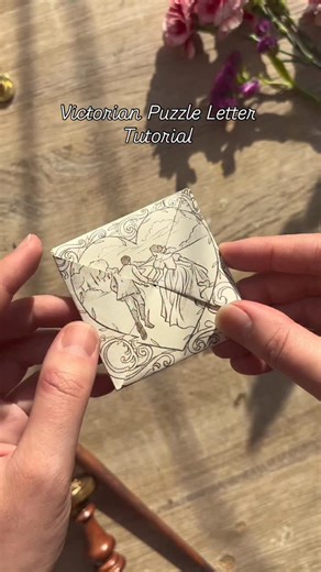 @gracingyouwithart on Instagram: "Victorian puzzle letter tutorial #letterlocking #origami #valentinesdaygiftideas #diyvalentines #cardideas"