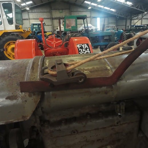 Fordson F With A Rowe Line Drive Kit