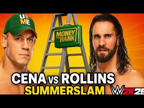 Cena vs Rollins: SummerSlam Money in the Bank Chaos! WWE 2K25 Gameplay
