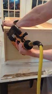 Assembling our new kitchen cabinets this is one of the upper wall cabinets.