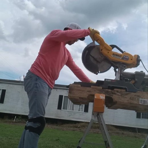 using a compound miter saw for the first time 😅