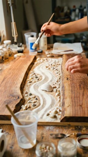 Frozen Ocean Epoxy Table DIY Art Build