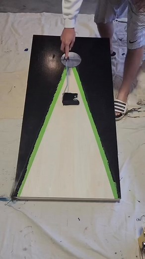 Paint & Stained cornhole boards! _fix_000 #alecpaints #satisfying #diy | Judson Jacobs
