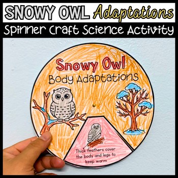 Snowy Owl Adaptations Spinner | Arctic Animal Science Craft