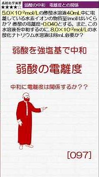 弱酸の中和 電離度との関係 電離平衡