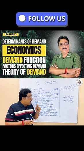 Lecture 03 | Determinants Of Demand | Demand Function | Factors Effecting Demand | Theory Of Demand Learn about the Determinants of Demand, Demand Function, and the Theory of Demand in this detailed yet simple explanation by Prasanta Chakraborty on Economics Simplified. In this video, you’ll understand: ✅ What is Demand and the Law of Demand ✅ The Major Determinants or Factors Affecting Demand ✅ Demand Function and Its Mathematical Expression ✅ Real-life Examples to Understand How Demand Works T