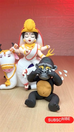 Make Clay Maa Mahagouri with Gorilla | Easy Clay Art Tutorial 🦍✨