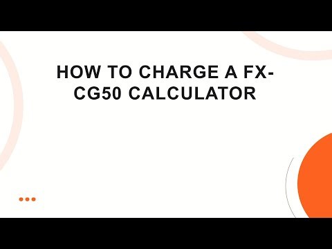 How to Charge a fx-CG50 Calculator