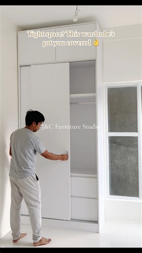 188K views · 715 reactions | Maximize every corner of your room with a custom sliding wardrobe built to fit your space perfectly. Send us your inspo or layout and we’ll make it happen! ✨ #slidingwardrobe #wardrobedesign #customwardrobe #modularwardrobe | J&C Furniture Studio | Facebook