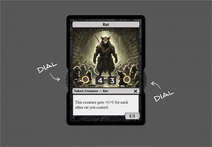 1/1 Rat#2 Token With Number Display – Magic the Gathering - Etsy