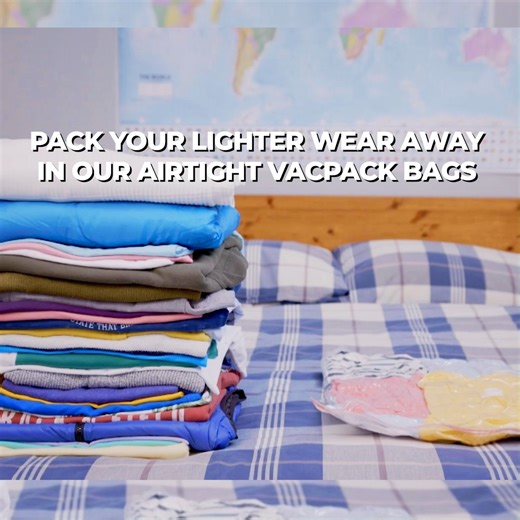 1.1K views | Summer’s over for another year, so compress your lighter clothes away and unpack your winter wardrobe and blankets with our VacPack GO! Simply place your soft clothes into the VacPack storage bags, attach the VacPack GO! mini pump and press to remove the air from your clothes, TRIPLING YOUR STORAGE. The waterproof bags protect your garment from damp, dust and mildew too! Shop Now: https://bit.ly/3UvxqXM | JML - Everyday Easier | Facebook