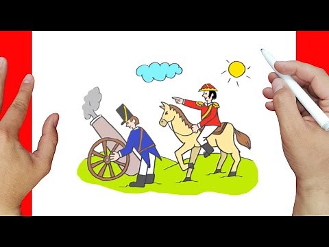 How to draw the Battle of Pichincha | Easy drawings