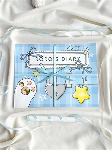 Roro's Dream Diary Coloring Book: Kawaii Cat Illustrations, Thick Perforated Pages - Etsy