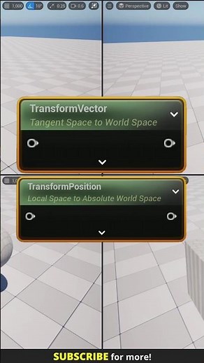 Transform vector and transform position in unreal engine materials. #ue5 #gamedev #techart