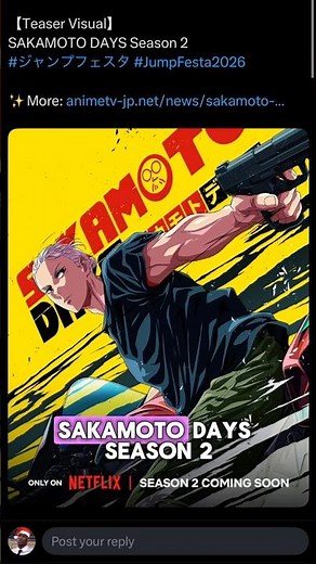 Sakamoto Days Season 2 OFFICIALLY Confirmed 🔥 #sakamotodays #animeseries