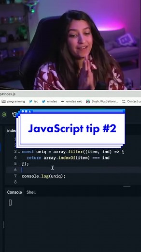 JavaScript tip two! The magic of sets #javascript #codetok #computerscience #programmingtips #softwareengineer