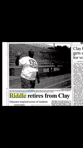 As Clay County Historical Society celebrates its 60th Anniversary we are happy to share “60 Stories for 60 Years” series. We begin the series with a snippet about the revered and loved Coach Riddle. 🏈💚A Pioneer. A Mentor. A Legend. 💚🏈 When Ron Riddle arrived at Clay High in 1966, he was among the school’s first African-American teacher and coach — stepping into a predominantly white school in North Florida with courage, faith, and a calling to serve. What followed was not just a career… but 