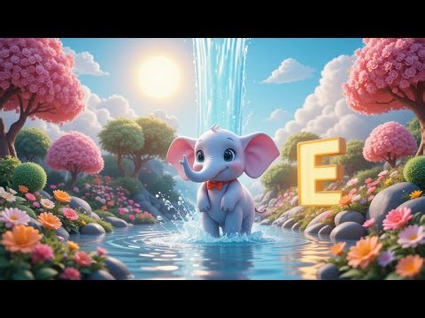 E is for Elephant | Explore and Trumpet with the Elephant – ABC Animal Song for Kids