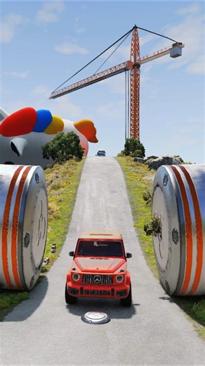 What Happens When Cars Hit This Trap? #beamngdrive #crashdrive #beamng #beamngcrashes