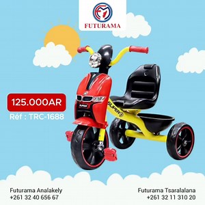 🚴‍♂️ Le premier coup de pédale vers l’aventure ! Nos tricycles solides et colorés sont les cadeaux idéaux pour les tout-petits ! 📍Tsaralalana ☎️ 261 32 11 310 20 📍Analakely ☎️ 261 32 40 656 67 📍Luna Analakely ☎️ 261 34 50 801 12 Visitez notre site web : www.futurama.mg Ou écrivez nous en message privé pour plus d’infos 😉 #Futurama #Tricycle #Enfants #Jouets | Futurama Madagascar