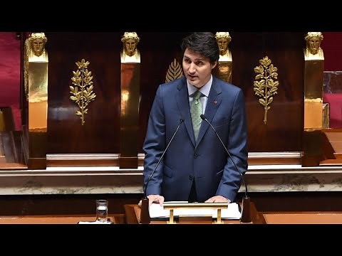 Devant l'Assemblée nationale, Justin Trudeau tient un discours de consensus