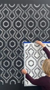 How to Paint a Wall with Large Stencils FAST!