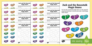Jack and the Beanstalk Magic Bean Number Ordering 1-100