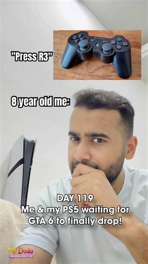 Day 119: R1 + R2 = R3 🤯🎮⏳ #gta #gta6 #ps5 #ps3 #controller #relatable #fyp #fypシ