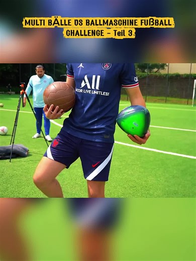 MULTI BÄLLE VS BALLMASCHINE FUßBALL CHALLENGE Teil 3 #fyp #germany