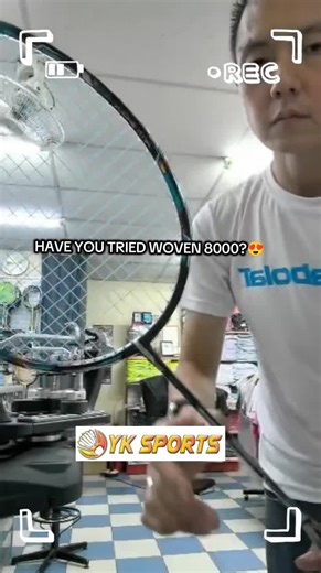 String snapped? no worries, we do stringing as well 🤩🤩 btw, here's a snippet of Felet Woven 8000 with Felet rigcore 61 string, with a string gauge of 0.61mm 😱😱 hear the sounds, it's music to my ears😍 only at YK SPORTS see you soon☺️ #yksports #badminton #felet #string #woven8000