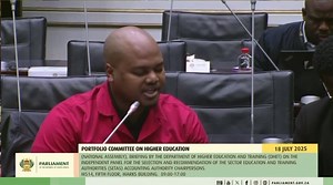 ♦️Must Watch♦️ EFF Member of Parliament, Honourable Sihle Lonzi, delivers a powerful address during the Portfolio Committee on Higher Education and Training. Honourable Lonzi reminds the committee of the original purpose behind the SETAs: to skill and uplift unemployed youth through proper training and placement. He then highlights the shocking reality that over 920,000 young South Africans applied for only 5,000 SAPS training posts, underscoring the urgent need for SETAs to function effectively