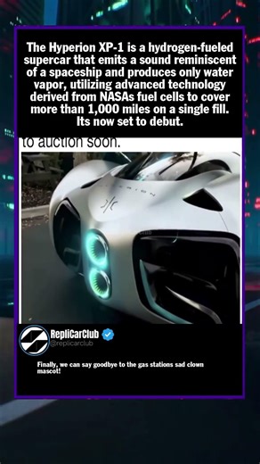 The Hyperion XP-1 is a hydrogen-fueled supercar that emits a sound reminiscent of a s... #Shorts