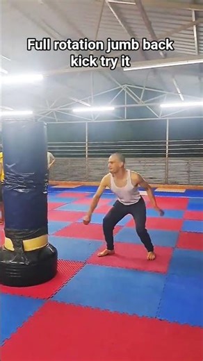 360 jump back kick full rotation #shorts #taekwondo