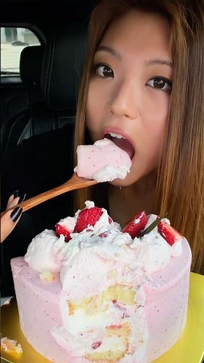 Trying Fruit Love Island Cake so you don’t have to… #food #eating #mukbang #dessert #cake