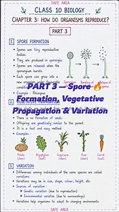 Class 10 Biology Chapter 3 | Spore Formation & Vegetative Propagation | Part 3 | CBSE #shorts