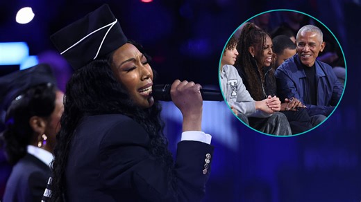 The Obamas rise as Brandy’s national anthem sets the tone for NBA All-Star night