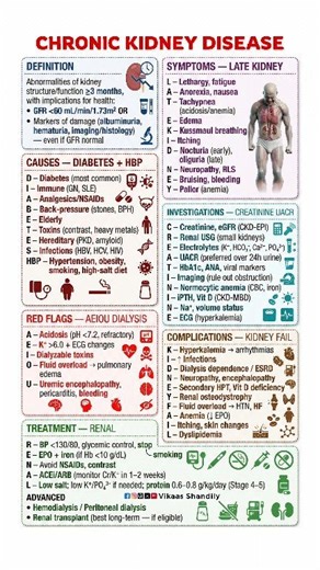 Chronic Kidney Disease (CKD): Definition, Causes, Investigations, Complications, Dialysis Indications & Management #ChronicKidneyDisease #CKD #RenalFailure #VikaasShandily | Vikaas Shandily